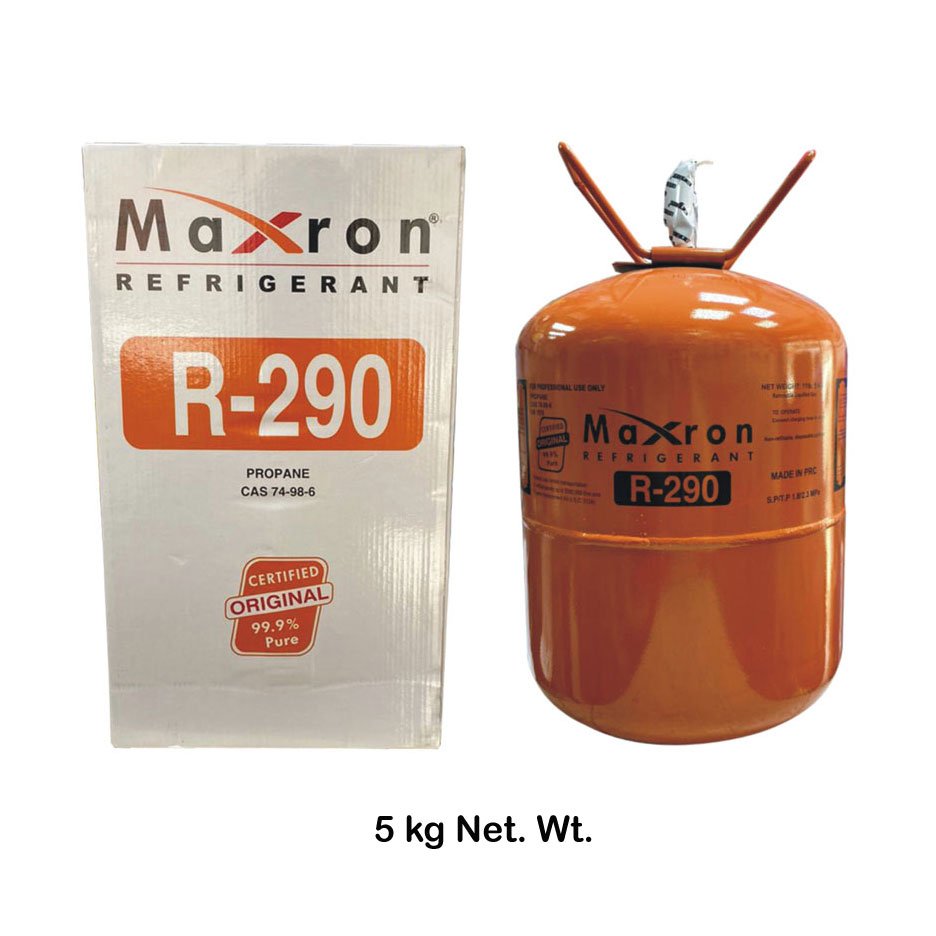 Maxron R290 refrigerant gas cylinder for commercial refrigeration supplied by Opal Industrial Solutions Ltd