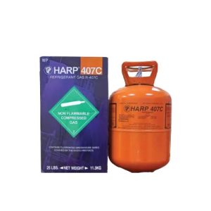 Harp R407C refrigerant gas cylinder for air conditioning and HVAC systems supplied by Opal Industrial Solutions Ltd