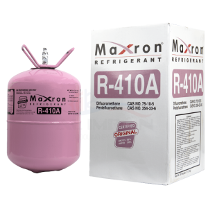 Maxron R410A refrigerant gas cylinder for air conditioning and heat pump systems supplied by Opal Industrial Solutions Ltd