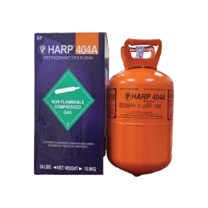 Harp R404A refrigerant gas cylinder for cold rooms and freezer systems supplied by Opal Industrial Solutions Ltd