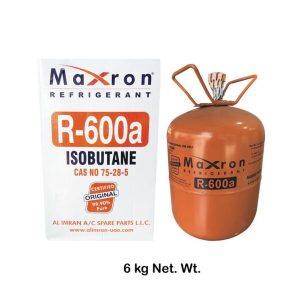 Maxron R600a refrigerant gas cylinder for domestic and small commercial refrigeration supplied by Opal Industrial Solutions Ltd