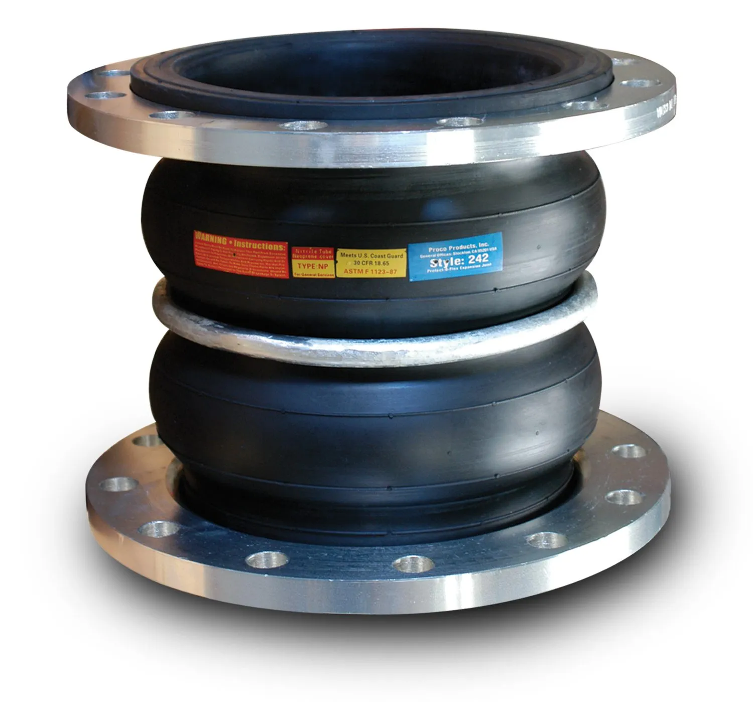 Double sphere rubber expansion joint 12 inch for vibration absorption in industrial piping systems supplied in Kenya and East Africa by Opal Industrial Solutions