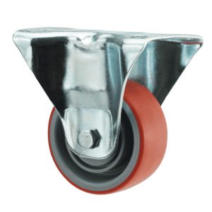 Castor wheel fixed plate 80mm for trolley and equipment mobility supplied by Opal Industrial Solutions Ltd in Kenya, Uganda, Tanzania and Ethiopia.