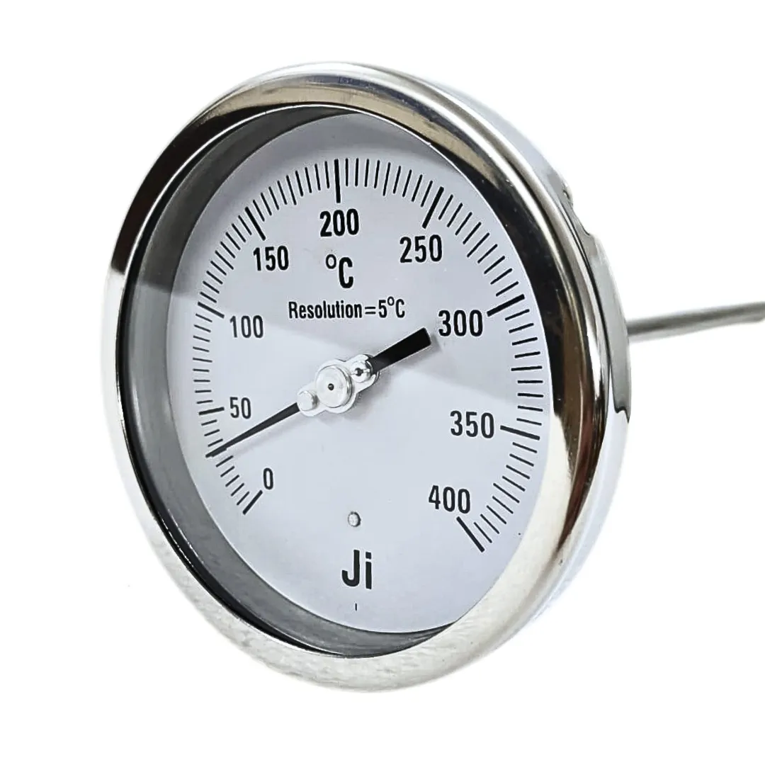 Bimetallic thermometer 100mm dial for industrial and HVAC use from Opal Industrial Solutions