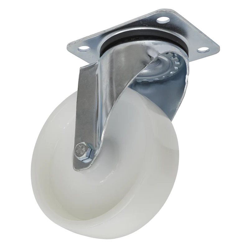 125mm castor wheel swivel plate for medium to heavy-duty equipment and carts supplied by Opal Industrial Solutions Ltd in Kenya, Uganda, Tanzania and Ethiopia.