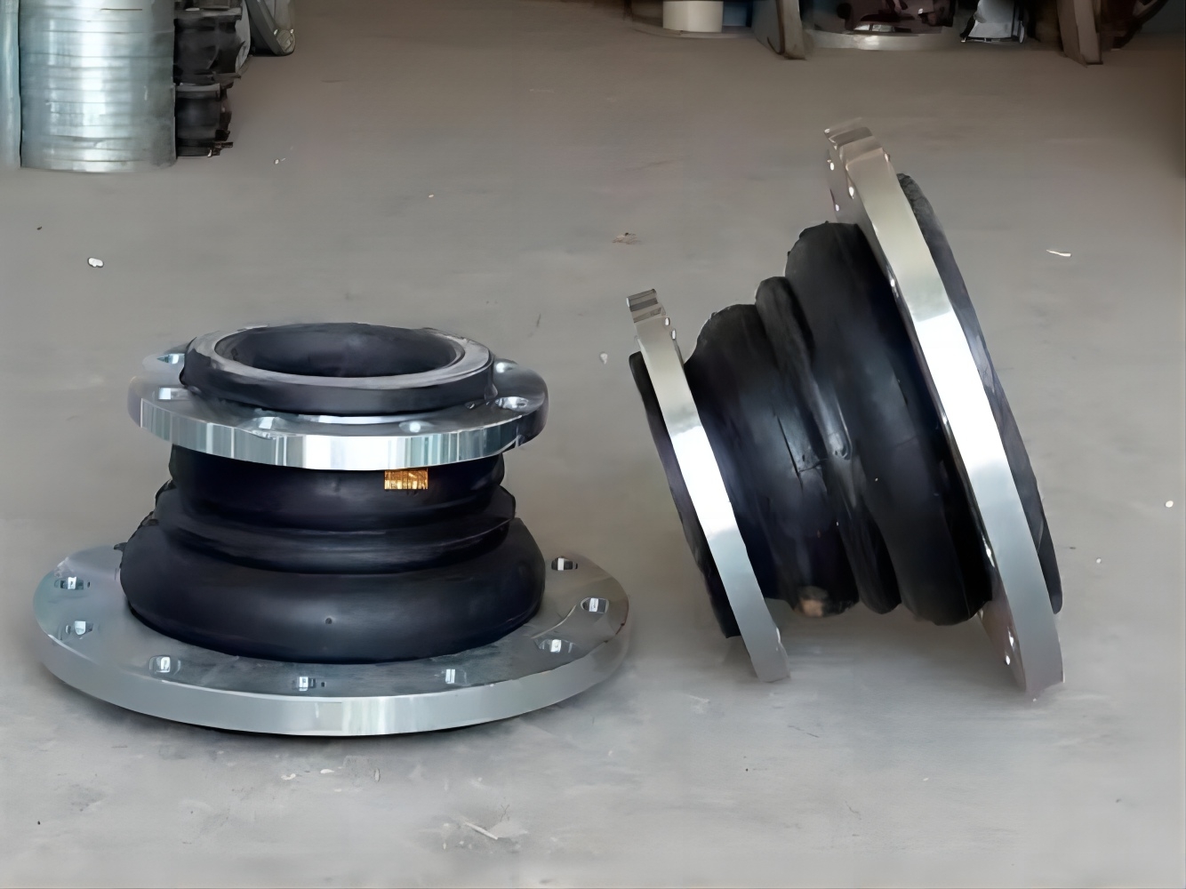 Reducing rubber expansion joints 4 x 3 inch for vibration absorption in industrial piping systems supplied in Kenya and East Africa by Opal Industrial Solutions