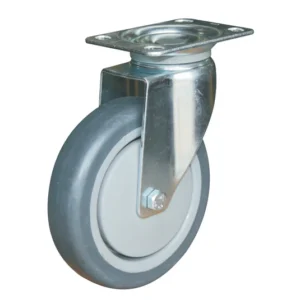 castor wheel swivel plate 125mm for industrial trolley and equipment mobility supplied by Opal Industrial Solutions Ltd in Kenya, Uganda, Tanzania, and Ethiopia.