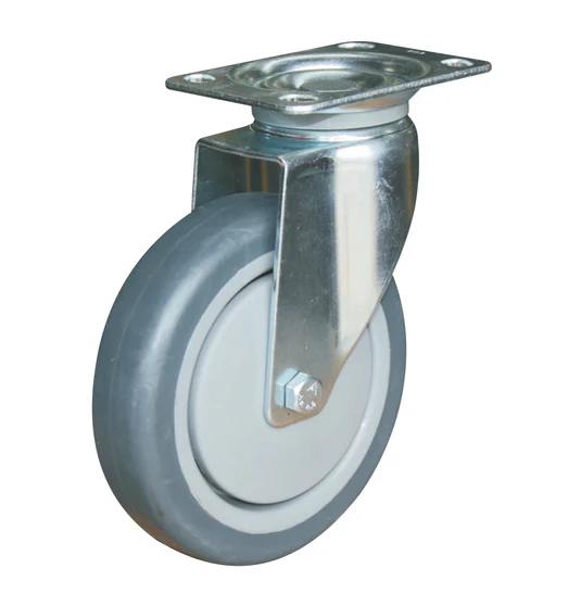castor wheel swivel plate 125mm for industrial trolley and equipment mobility supplied by Opal Industrial Solutions Ltd in Kenya, Uganda, Tanzania, and Ethiopia.