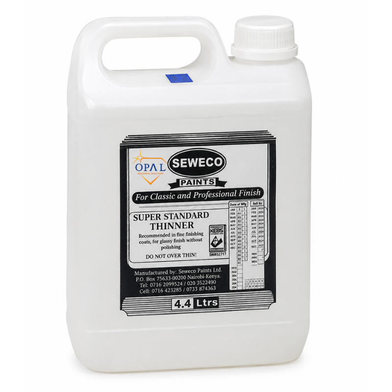 Standard Thinner supplied by Opal Industrial Solutions for paint thinning, coating applications, equipment cleaning, and industrial use across Kenya, Uganda, Tanzania and Ethiopia