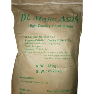 Malic Acid supplied by Opal Industrial Solutions for beverages, confectionery, bakery, fruit products, pharmaceuticals, and food applications across East Africa.